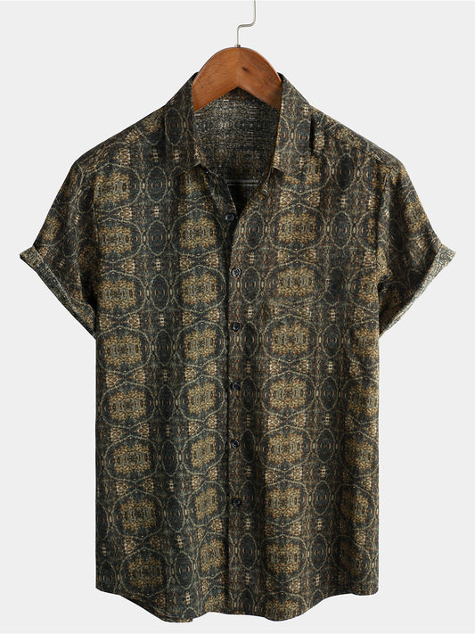 Vintage Short Sleeve Summer  Shirt