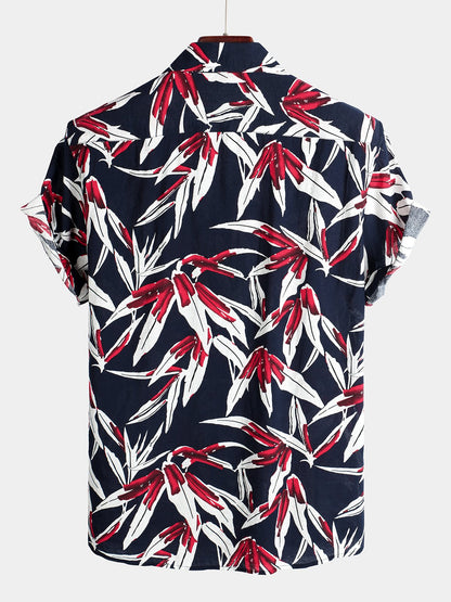 Floral Holiday Short Sleeve Shirt