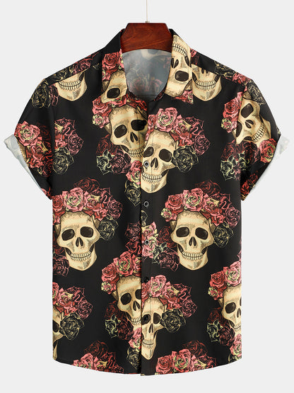 Elegant Printed Short Sleeve Shirt