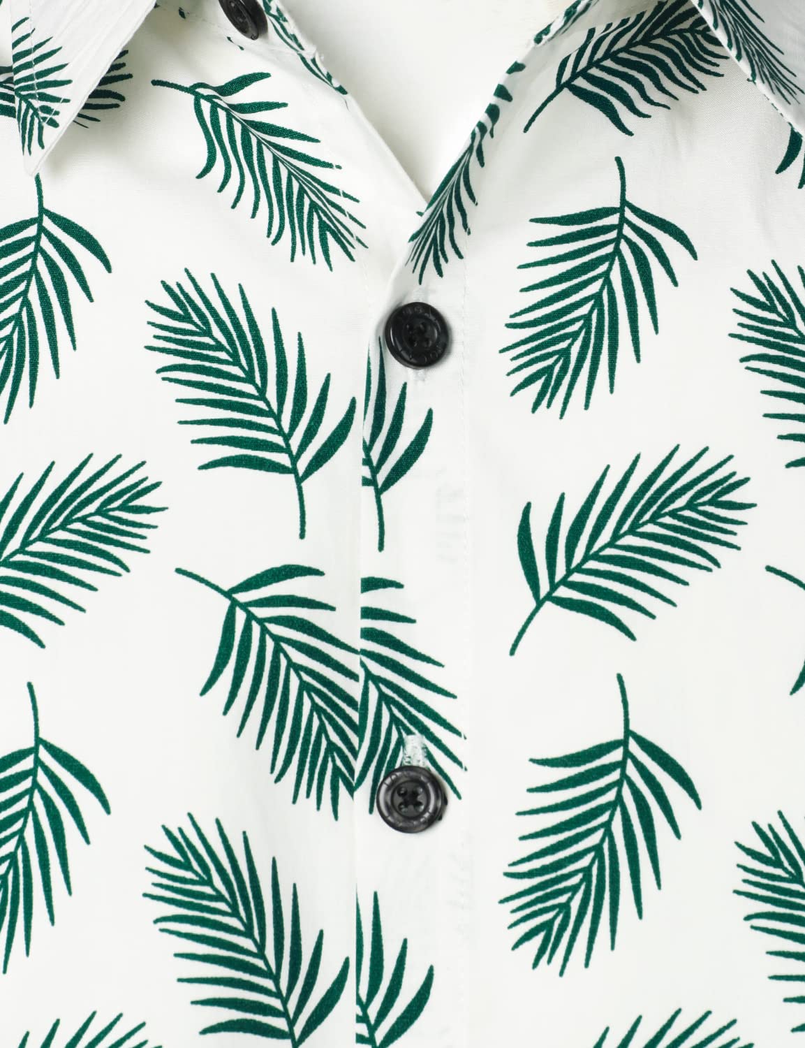 Leaf Print Casual Hawaiian Short Sleeve Shirt