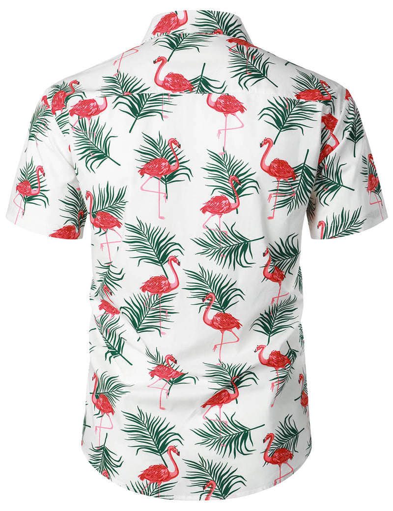 Flamingo Pattern Short Sleeve Shirt