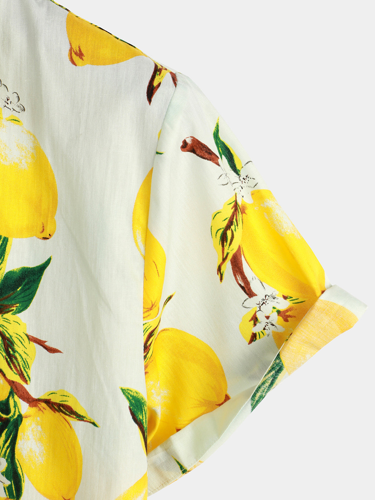 Tropical Yellow Lemon Print Shirt