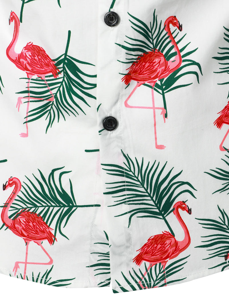 Flamingo Pattern Short Sleeve Shirt