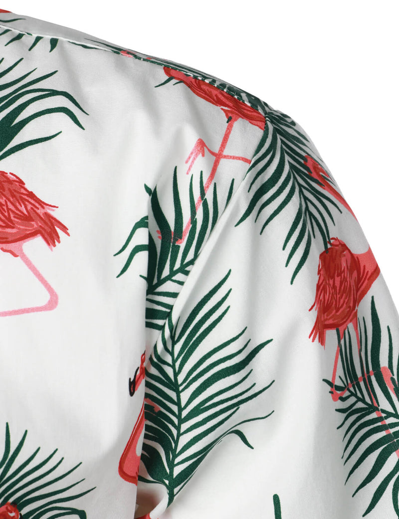 Flamingo Pattern Short Sleeve Shirt