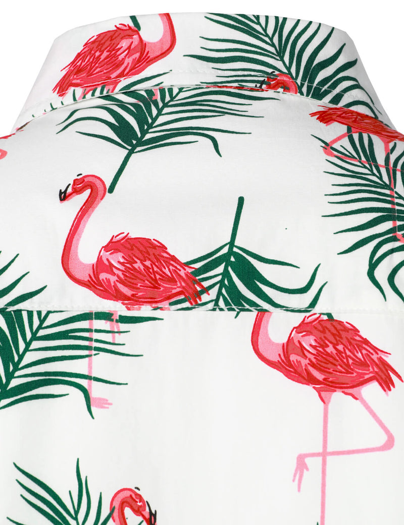 Flamingo Pattern Short Sleeve Shirt