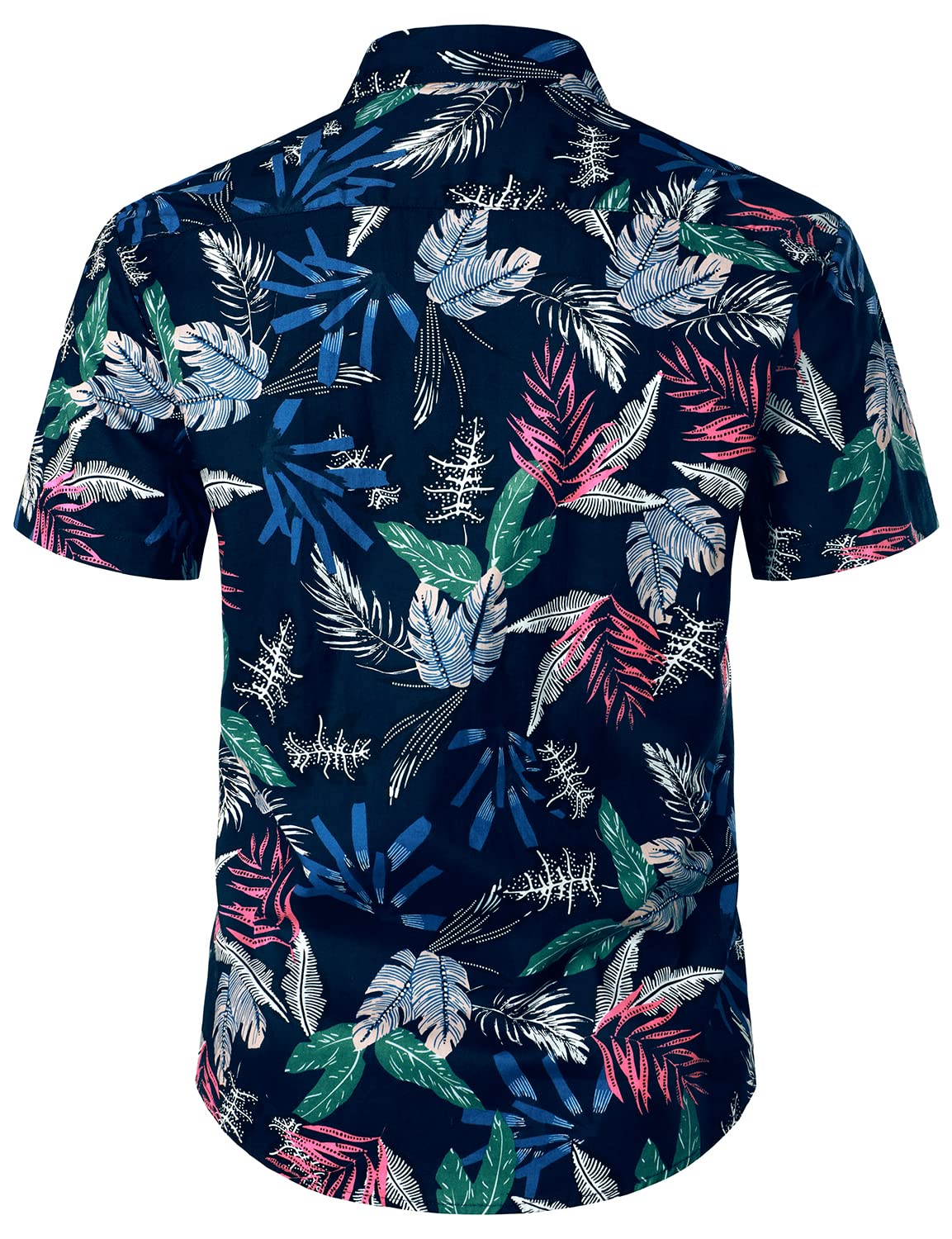 Cotton Tropical Plant Casual Hawaiian Shirt