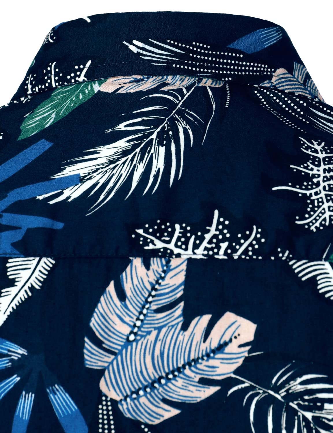 Cotton Tropical Plant Casual Hawaiian Shirt