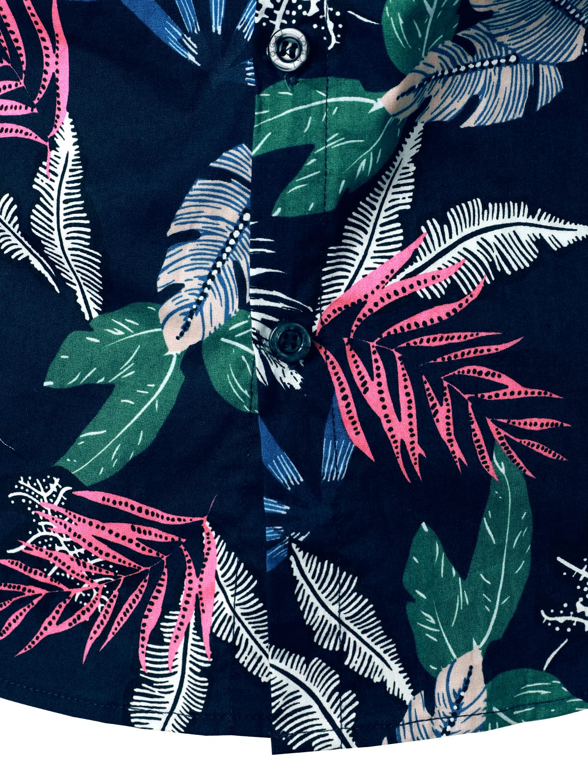 Cotton Tropical Plant Casual Hawaiian Shirt