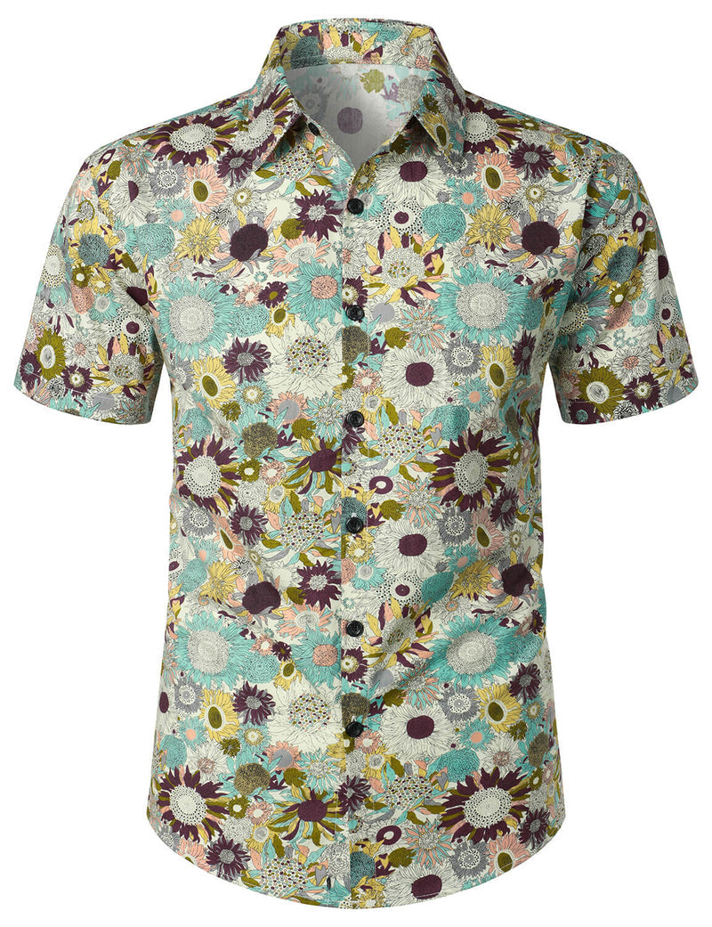 Vintage Floral Short Sleeve Hawaiian Shirt