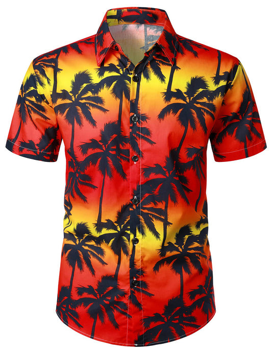 Tropical Hawaiian Sunset Beach Style Shirt