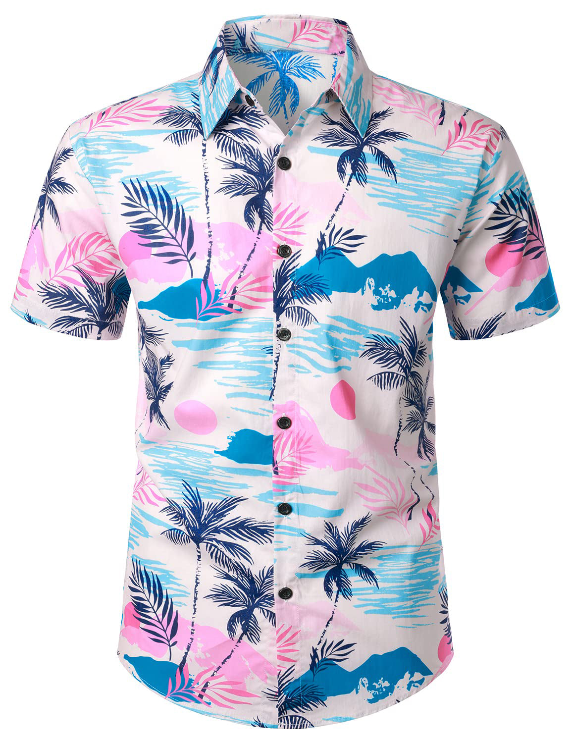 Casual Tropical Island Print Hawaiian Shirt