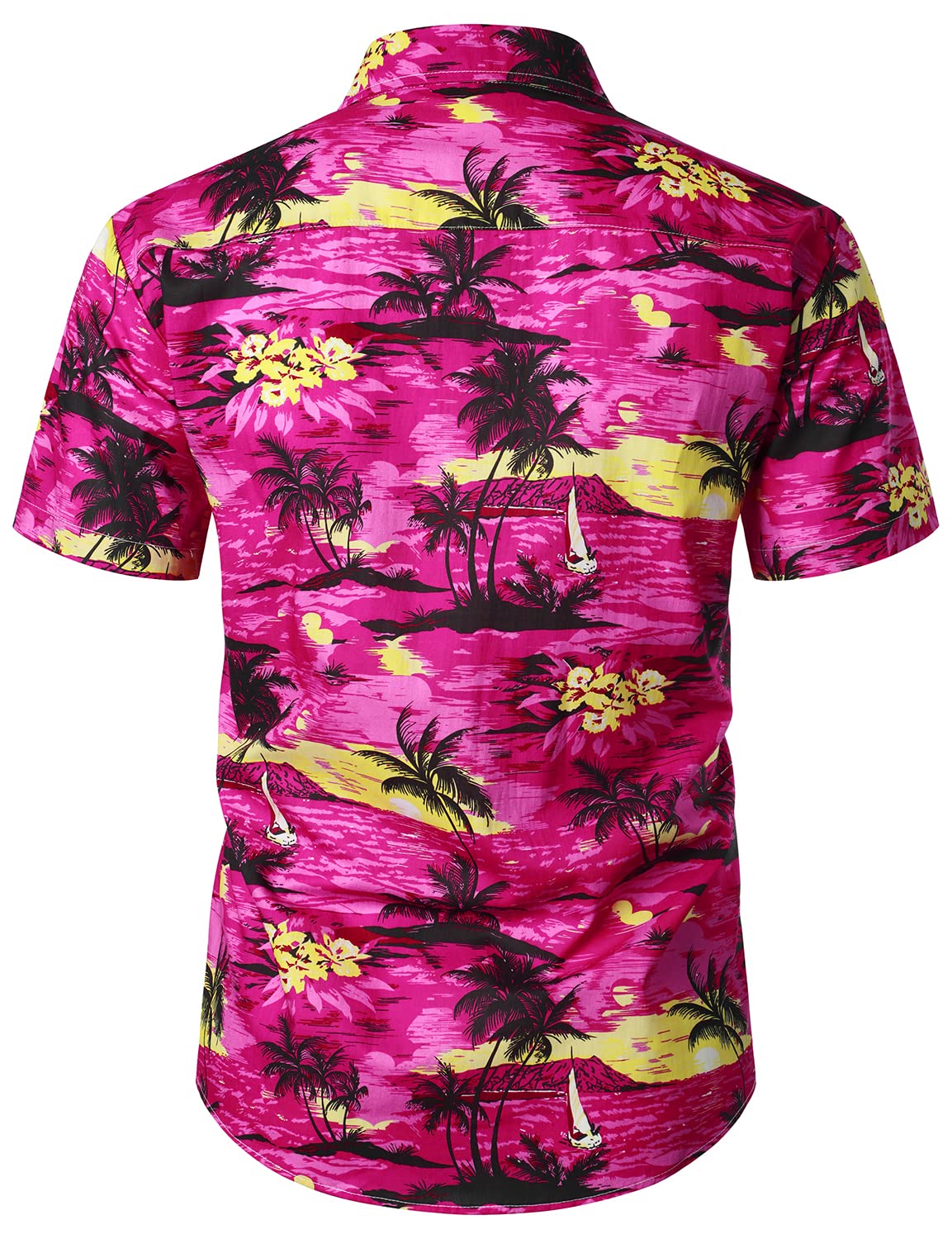 Tropical Island Print Short Sleeve Shirt