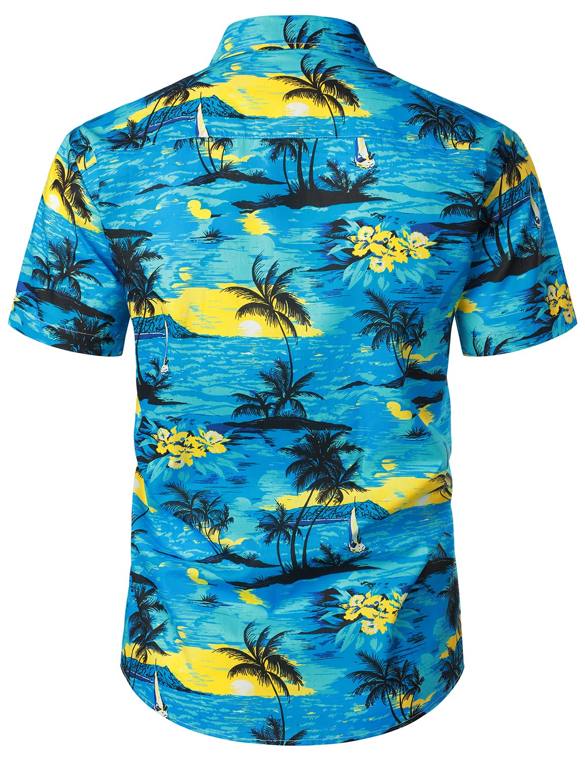 Hawaiian Cruise Tropical Island Print Short Sleeve Shirt