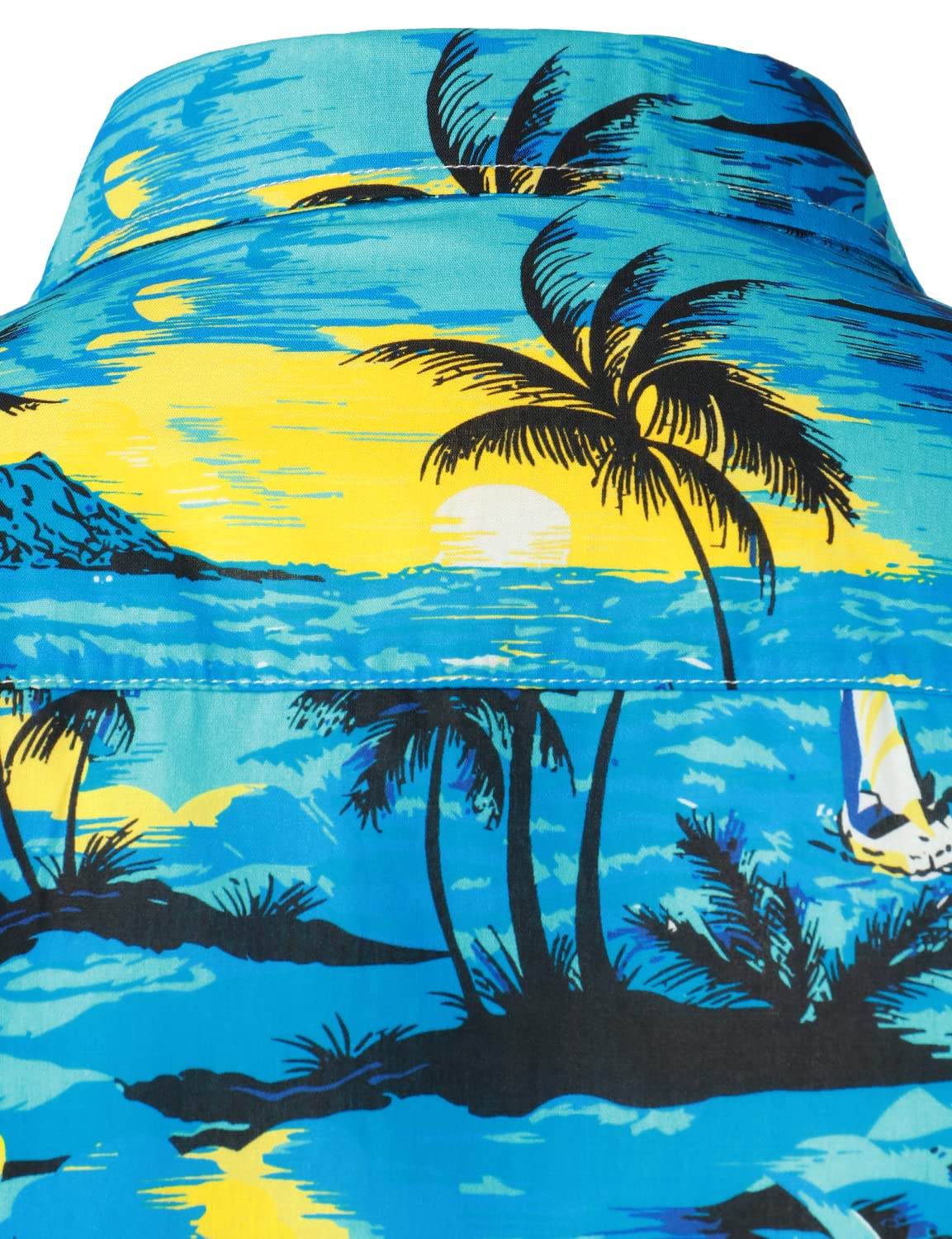 Hawaiian Cruise Tropical Island Print Short Sleeve Shirt