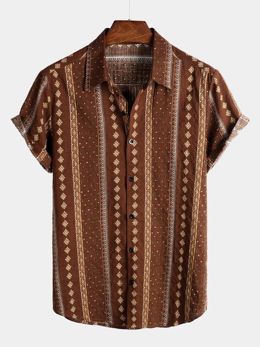 Button Up Vintage Short Sleeve Shirt