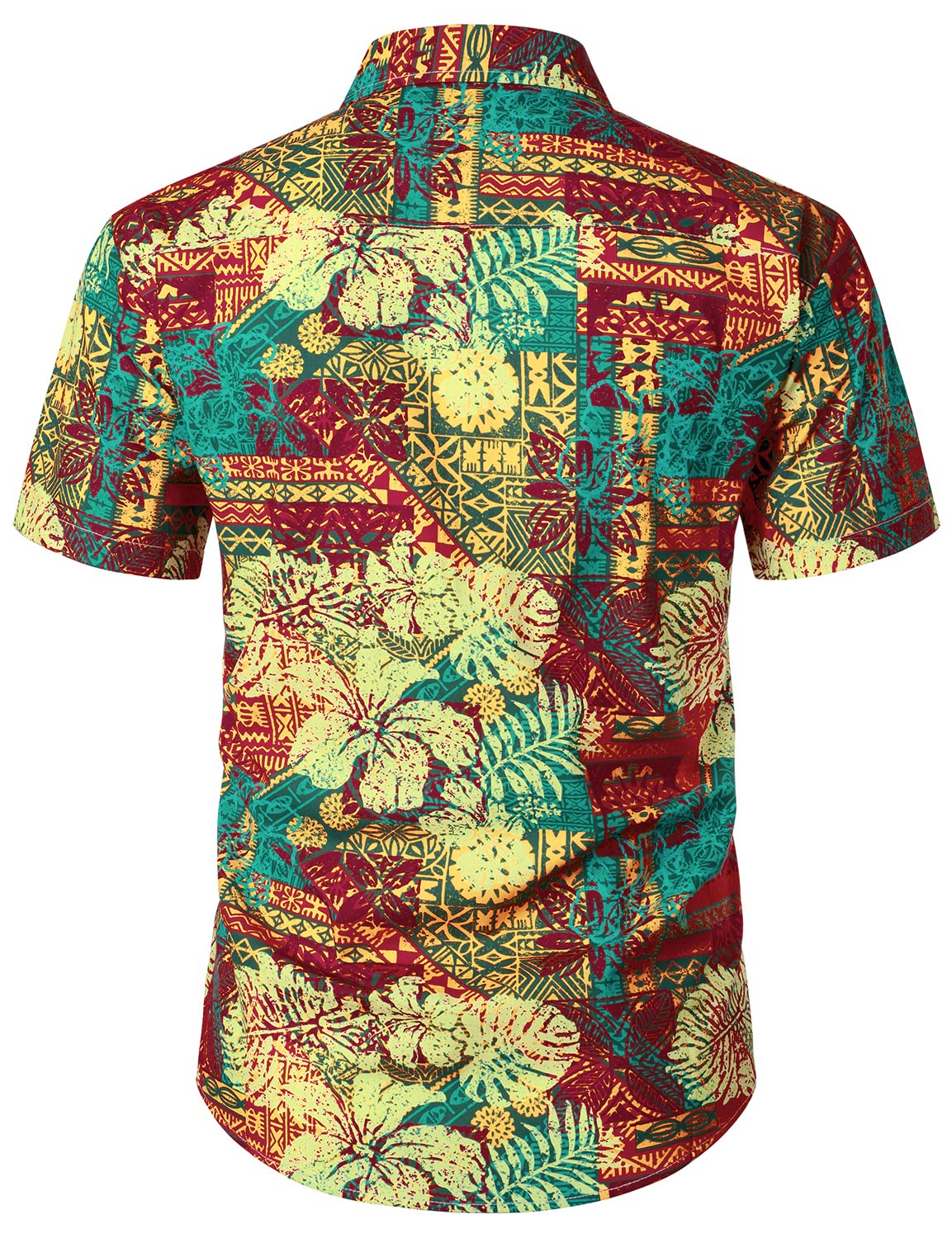 Button Up Short Sleeves Flower Printed Shirt