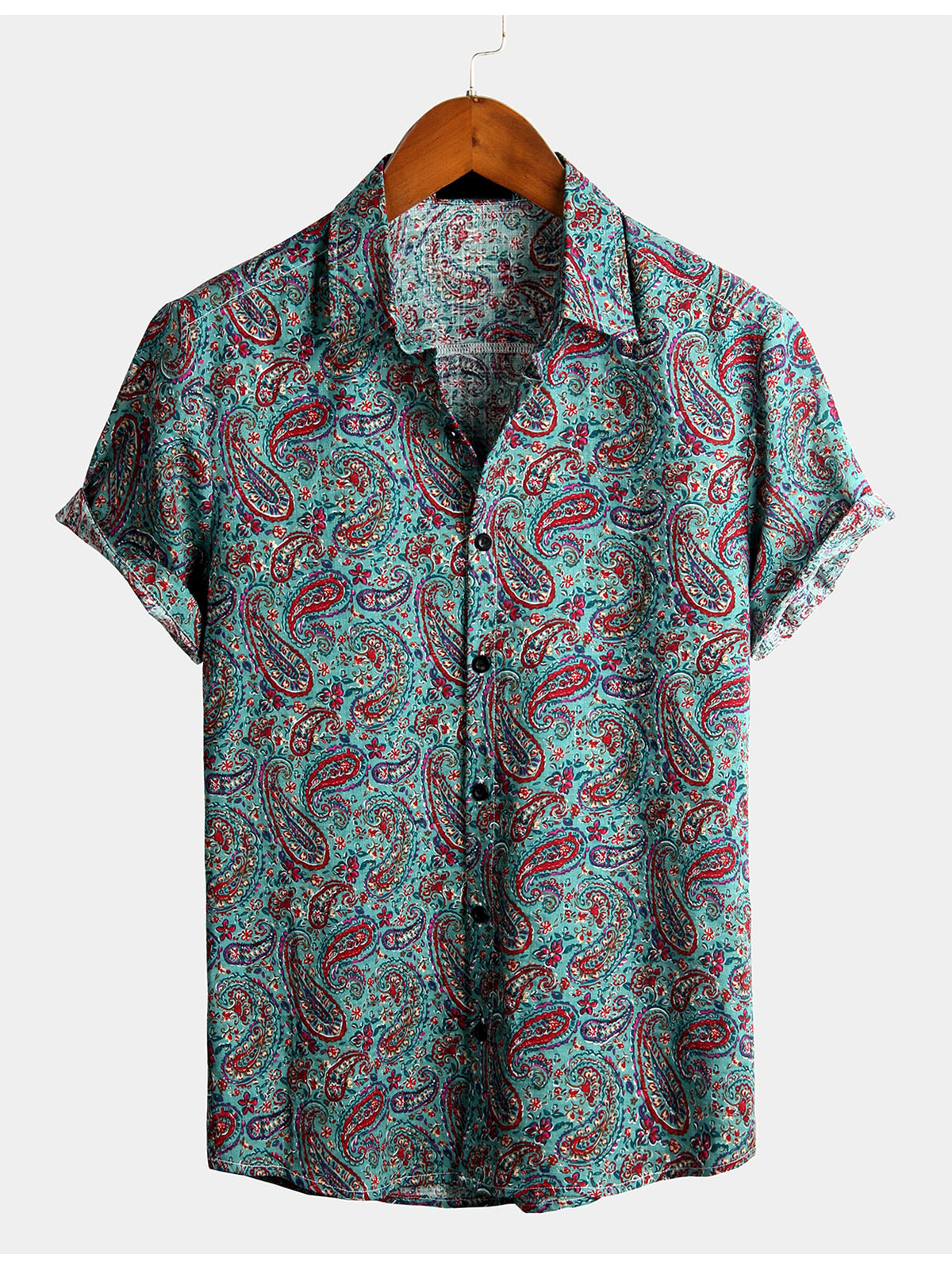 Paisley Vintage Cotton Retro 70s Shirt